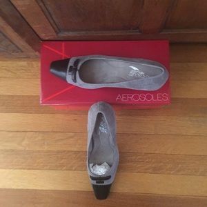 Black and grey Aerosole shoes